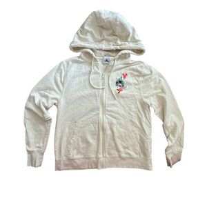 Disney cream Zip-Up embroidered play in the park MinnieHoodie girls Sz XS